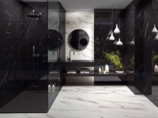 Какая плитка в ванной смотрится дорого