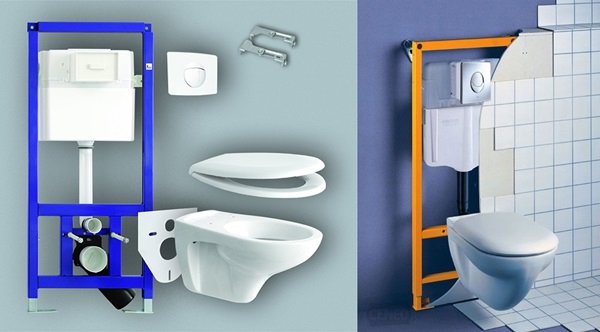 монтаж подвесного унитаза