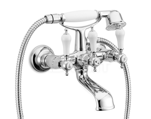 смеситель для ванны классический трехвентильный