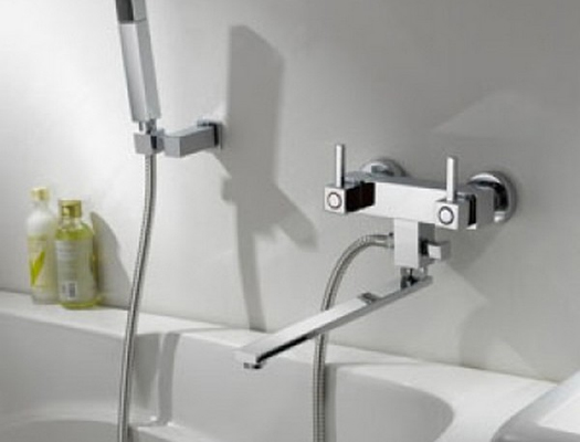 смеситель для ванной двухвентильный