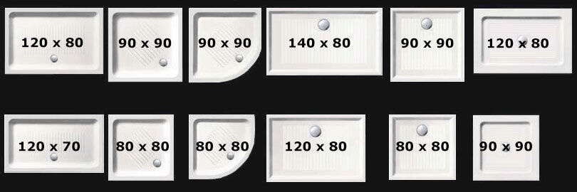 розміри душового піддону