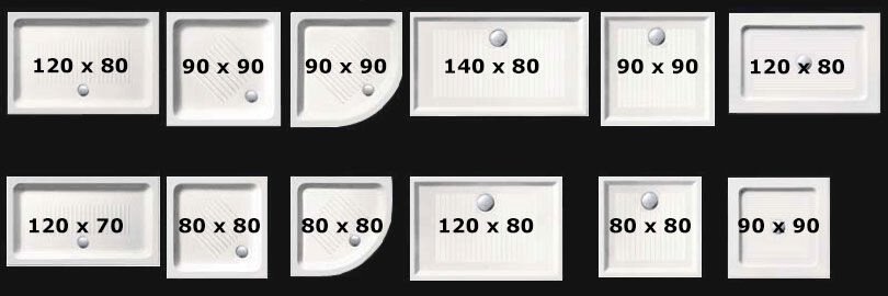 розміри душового піддону