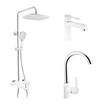 Набори для ванної кімнати: душові системи + змішувачі