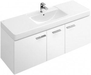 Тумба под раковину Villeroy&Boch Central Line подвесная 125х45х43 белая 9866E1BM