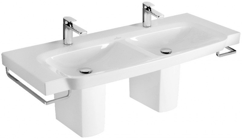 Раковина для ванной подвесная двойная Villeroy&Boch коллекция Sentique белая 5126D001