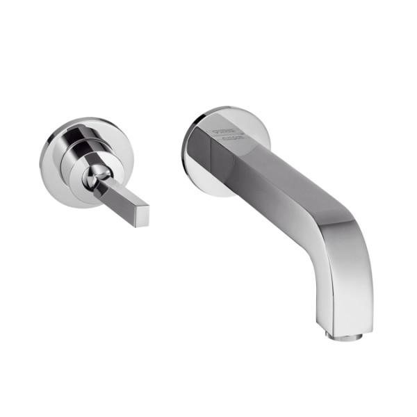 Смеситель для раковины с джойстиком настенный скрытый Hansgrohe Axor Citterio хром 39113000