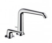 Смеситель для раковины однорычажный скрытый с донным клапаном Hansgrohe Axor Bouroullec хром 19124000