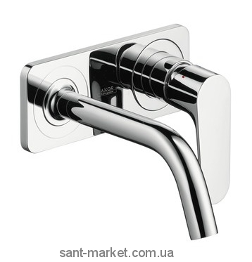 Змішувач для раковини одноважеля настінний прихований Hansgrohe колекція Axor Citterio M хром 34112000