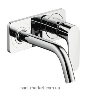 Смеситель для раковины однорычажный настенный скрытый Hansgrohe коллекция Axor Citterio M хром 34112000