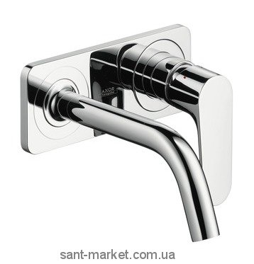 Змішувач для раковини одноважеля настінний прихований Hansgrohe колекція Axor Citterio M хром 34112000