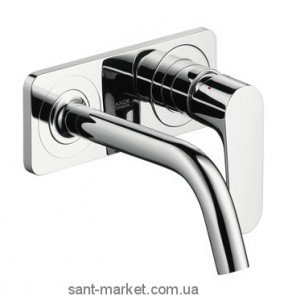 Змішувач для раковини одноважеля настінний прихований Hansgrohe колекція Axor Citterio M хром 34112000