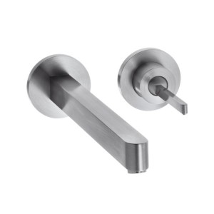 Смеситель для раковины с джойстиком настенный скрытый Hansgrohe коллекция Axor Steel хром 35116800