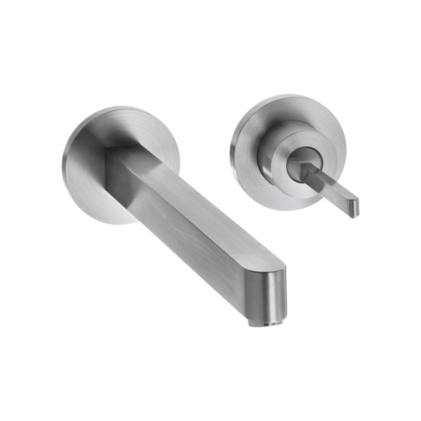 Смеситель для раковины с джойстиком настенный скрытый Hansgrohe коллекция Axor Steel хром 35113800