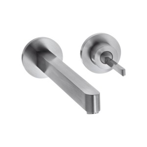 Смеситель для раковины с джойстиком настенный скрытый Hansgrohe коллекция Axor Steel хром 35113800