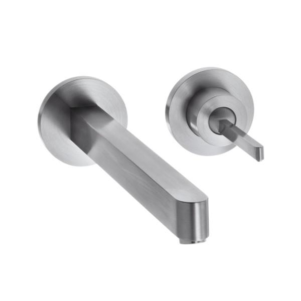Смеситель для раковины с джойстиком настенный скрытый Hansgrohe коллекция Axor Steel хром 35116800