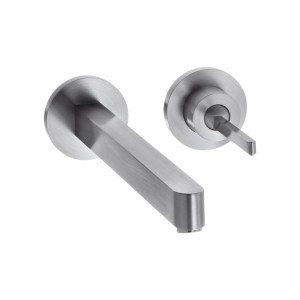 Смеситель для раковины с джойстиком настенный скрытый Hansgrohe коллекция Axor Steel хром 35113800