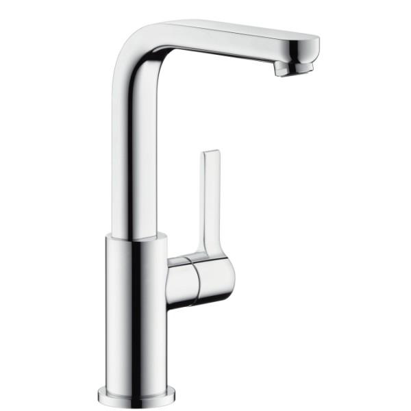 Смеситель для раковины однорычажный с донным клапаном высокий Hansgrohe Metris S хром 31161000