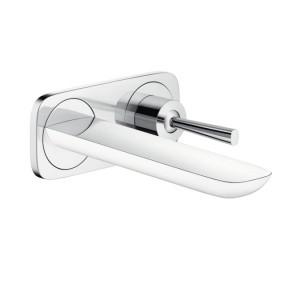 Змішувач для раковини з джойстиком настінний прихований Hansgrohe колекція PuraVida хром 15084000