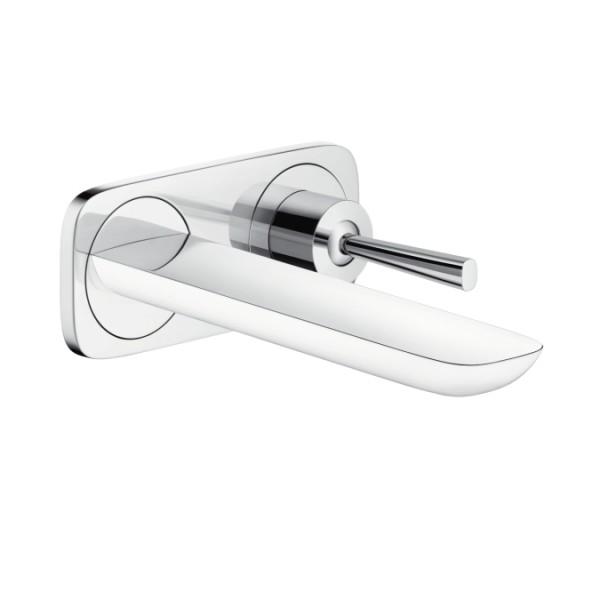 Смеситель для раковины с джойстиком настенный скрытый Hansgrohe коллекция PuraVida хром 15084000