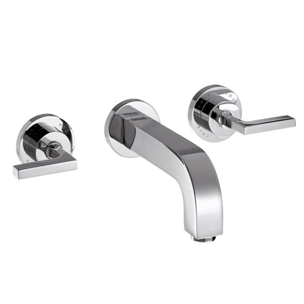 Смеситель для раковины двухрычажный настенный скрытый Hansgrohe Axor Citterio хром 39147000