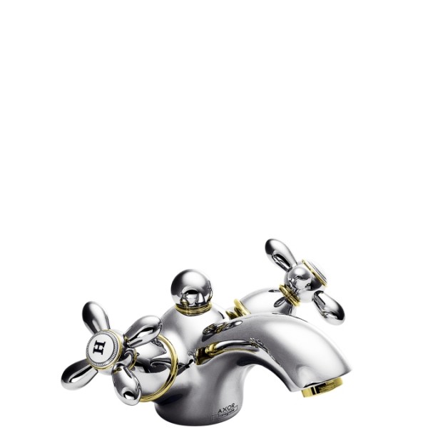 Смеситель для раковины двухвентильный с донным клапаном Hansgrohe Axor Carlton хром 17032000