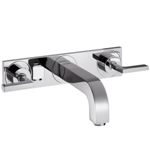 Смеситель для раковины двухрычажный настенный скрытый Hansgrohe Axor Citterio хром 39148000