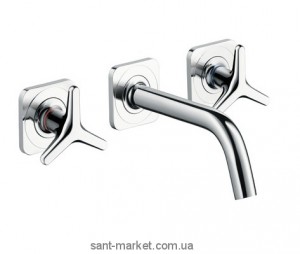 Смеситель для раковины двухвентильный настенный скрытый Hansgrohe Axor Citterio M хром 34215000