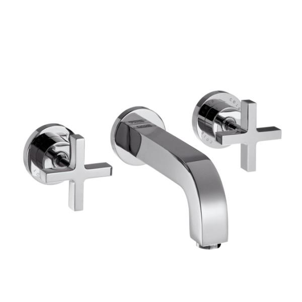 Смеситель для раковины двухвентильный настенный скрытый Hansgrohe Axor Citterio хром 39143000