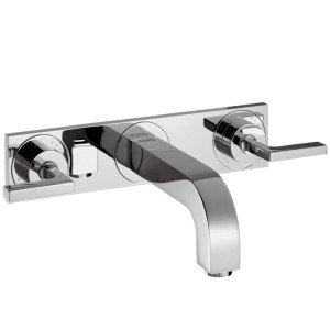Смеситель для раковины двухрычажный настенный скрытый Hansgrohe Axor Citterio хром 39148000