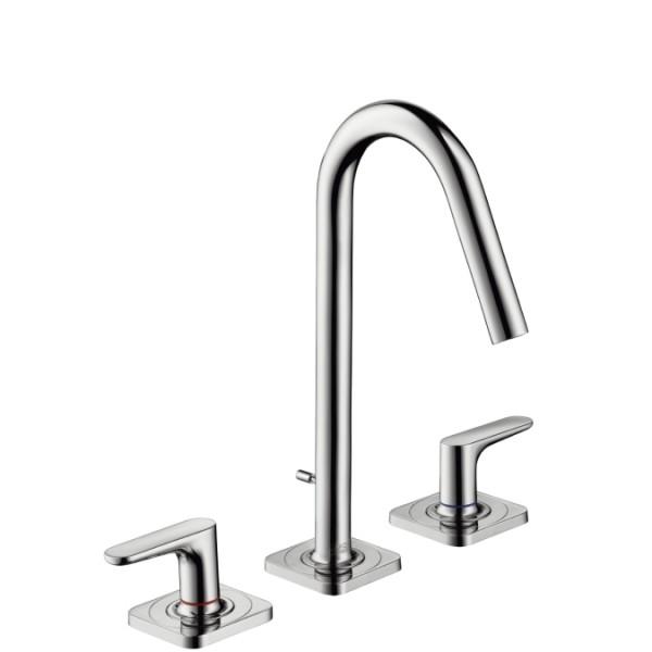 Смеситель для раковины двухрычажный с донным клапаном высокий Hansgrohe Axor Citterio M хром 34133000