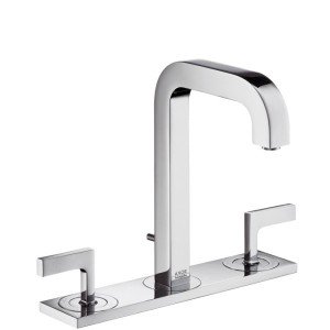 Смеситель для раковины двухрычажный с донным клапаном Hansgrohe Axor Citterio хром 39136000