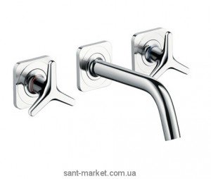 Смеситель для раковины двухвентильный настенный скрытый Hansgrohe Axor Citterio M хром 34215000