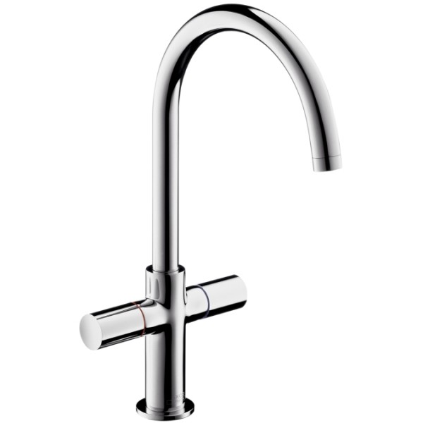 Смеситель для раковины двухвентильный высокий Hansgrohe коллекция Axor Uno2 хром 38047000