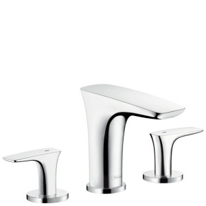 Смеситель для раковины двухрычажный с донным клапаном Hansgrohe коллекция PuraVida хром 15073000