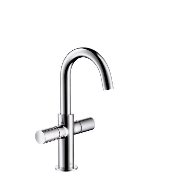 Смеситель для раковины двухвентильный с донным клапаном высокий Hansgrohe Axor Uno2 хром 38045000