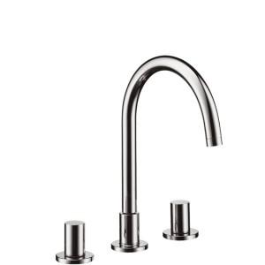 Смеситель для раковины двухвентильный с донным клапаном высокий Hansgrohe Axor Starck хром 10135000