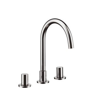 Смеситель для раковины двухвентильный с донным клапаном высокий Hansgrohe Axor Starck хром 10135000