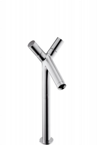 Смеситель для раковины двухвентильный с донным клапаном высокий Hansgrohe Axor Starck хром 10050000