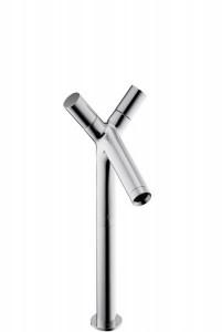 Смеситель для раковины двухвентильный с донным клапаном высокий Hansgrohe Axor Starck хром 10050000