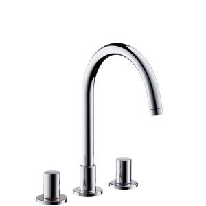 Смеситель для раковины двухвентильный с донным клапаном высокий Hansgrohe Axor Uno2 хром 38053000