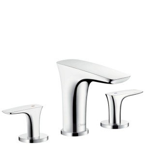 Змішувач для раковини Двохважеля з донним клапаном Hansgrohe колекція PuraVida хром 15073000