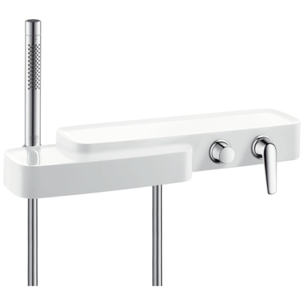 Смеситель однорычажный для ванны с душем Hansgrohe коллекция Axor Bouroullec хром/белый 19420400