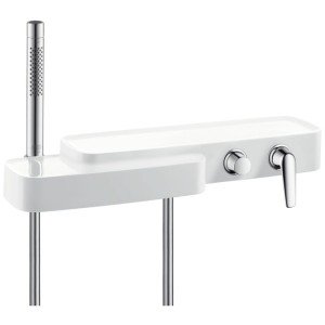 Смеситель однорычажный для ванны с душем Hansgrohe коллекция Axor Bouroullec хром/белый 19420400