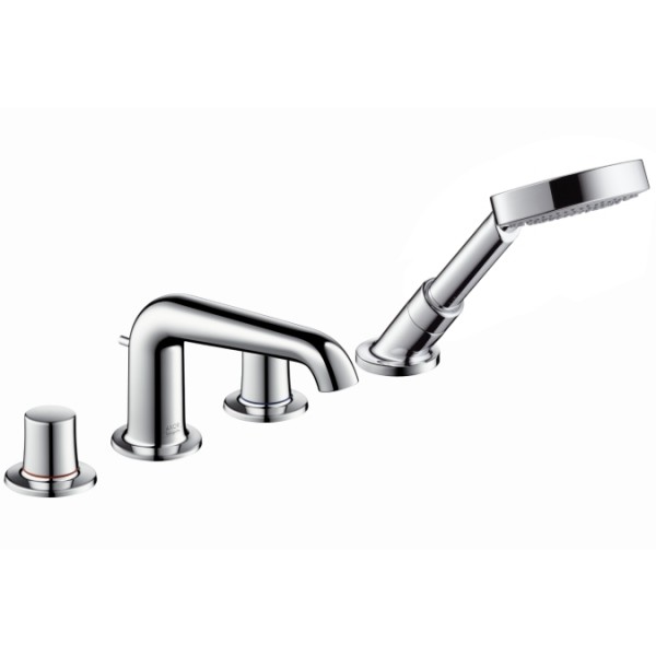 Смеситель с термостатом двухвентильный на борт ванны с душем Hansgrohe Axor Bouroullec хром 19446000