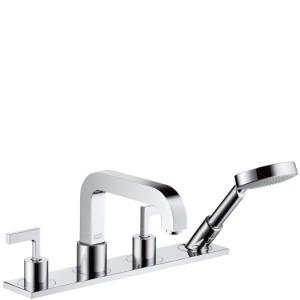 Смеситель двухвентильный на борт ванны с душем Hansgrohe коллекция Axor Citterio хром 39456000