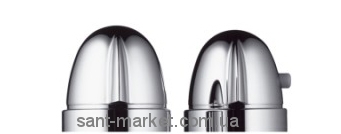 Смеситель с термостатом двухвентильный на борт ванны Hansgrohe хром 15450000