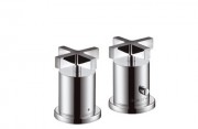 Смеситель с термостатом двухвентильный на борт ванны Hansgrohe коллекция Axor Citterio хром 39480000