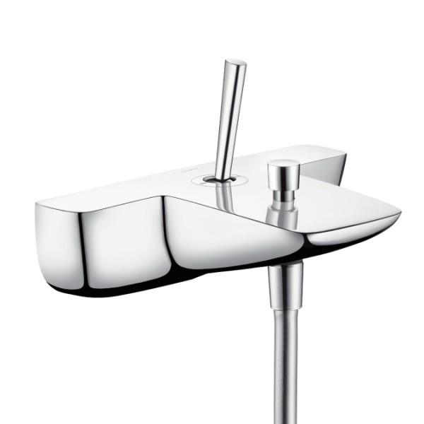 Смеситель с джойстиком для ванны с коротким изливом Hansgrohe коллекция PuraVida хром 15472000
