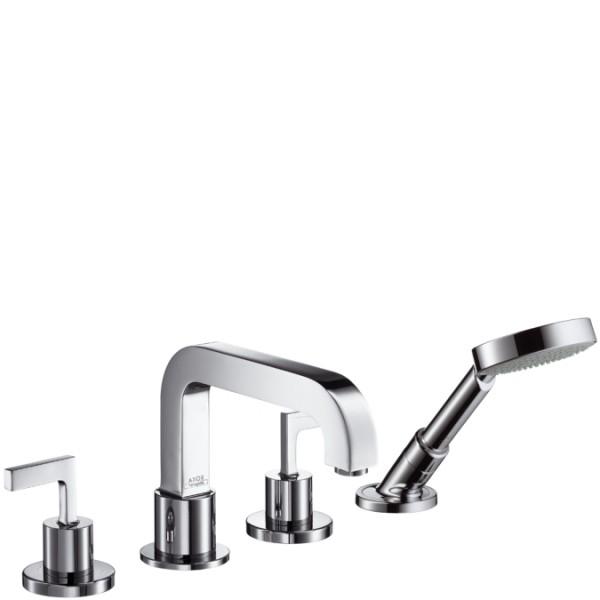 Смеситель двухвентильный на борт ванны с душем Hansgrohe коллекция Axor Citterio хром 39446000