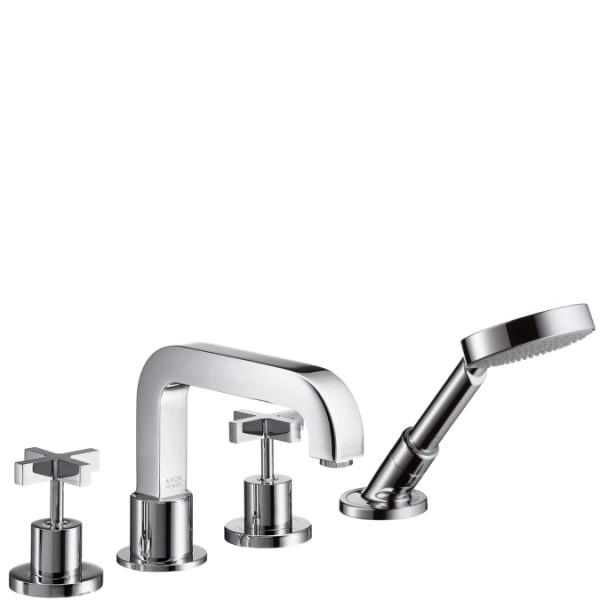 Смеситель двухвентильный на борт ванны с душем Hansgrohe коллекция Axor Citterio хром 39445000